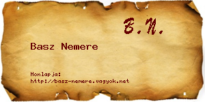 Basz Nemere névjegykártya